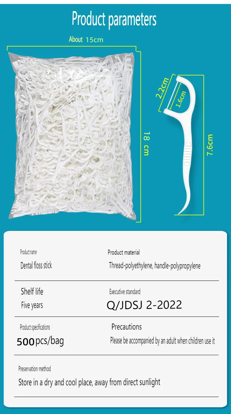 Bulk Dental Floss Picks 100–10000 Pcs | ABS Polymer Dental Floss Picks QXL