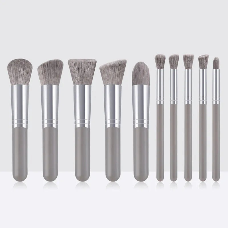 10-Piece Mini Makeup Brush Set | Foundation Blush Eyeshadow Makeup Brush Set QXL