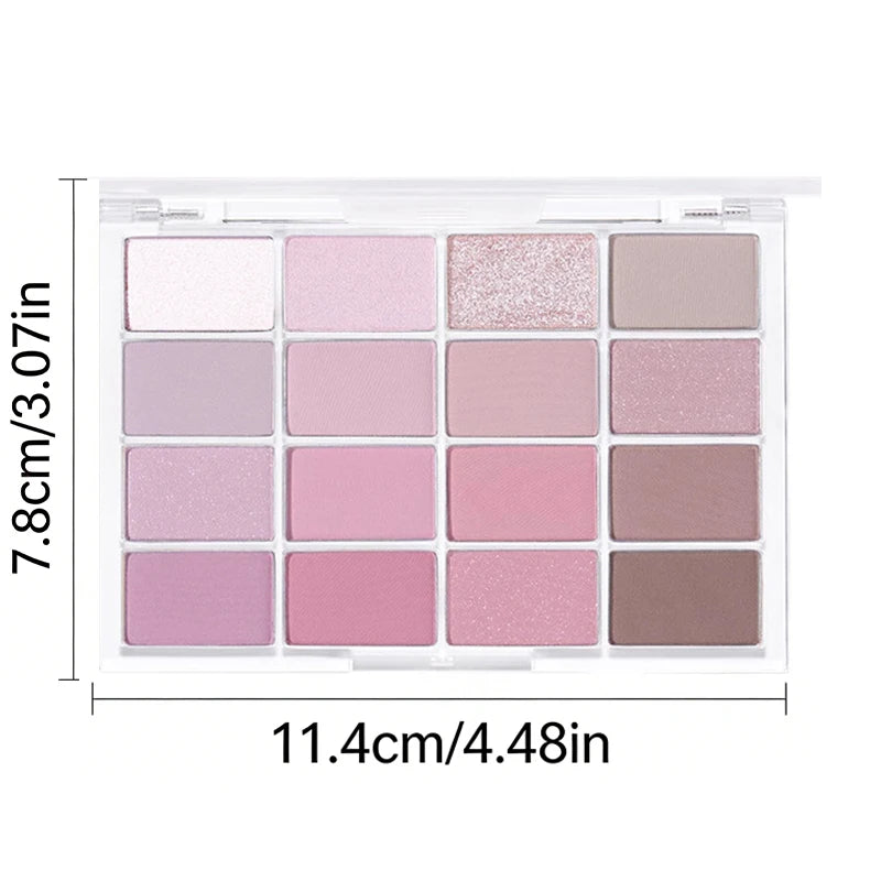 16-Color Nude Eyeshadow Palette | Matte & Pearlescent Neutrals Eyeshadow Palette QXL