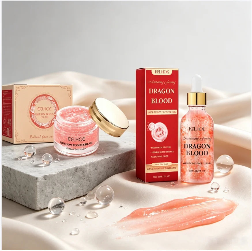 Dragon Blood Collagen Cream & Essence Set | Radiant Glow Face Cream Set QXL