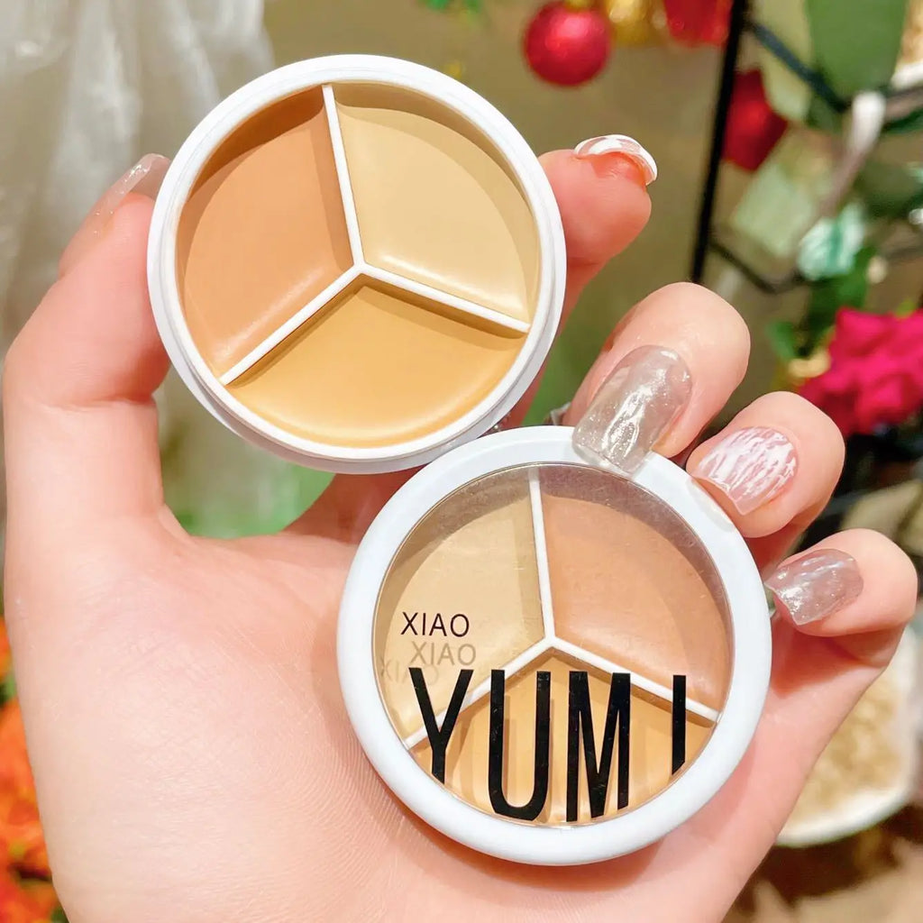 Three-Color Concealer Palette – Full Coverage Cream Foundation Concealer Palette QXL