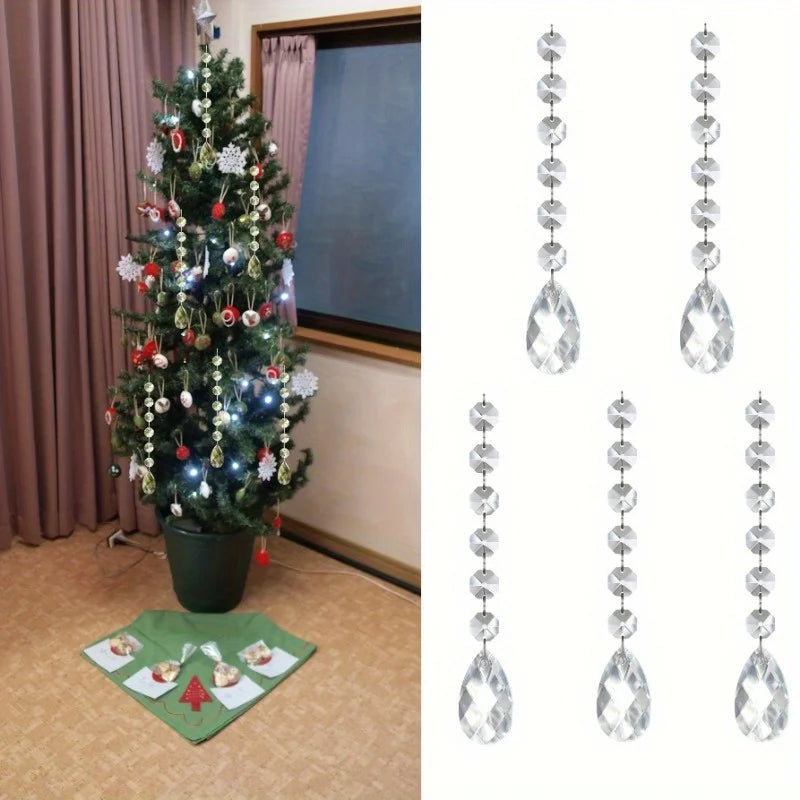 Acrylic Crystal Bead Curtain Pendants – Wedding & Xmas Décor Crystal Bead Pendants QXL