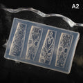 Baroque Silicone Nail Art Mold | 3D Relief Manicure Template Nail Art Mold QXL A2