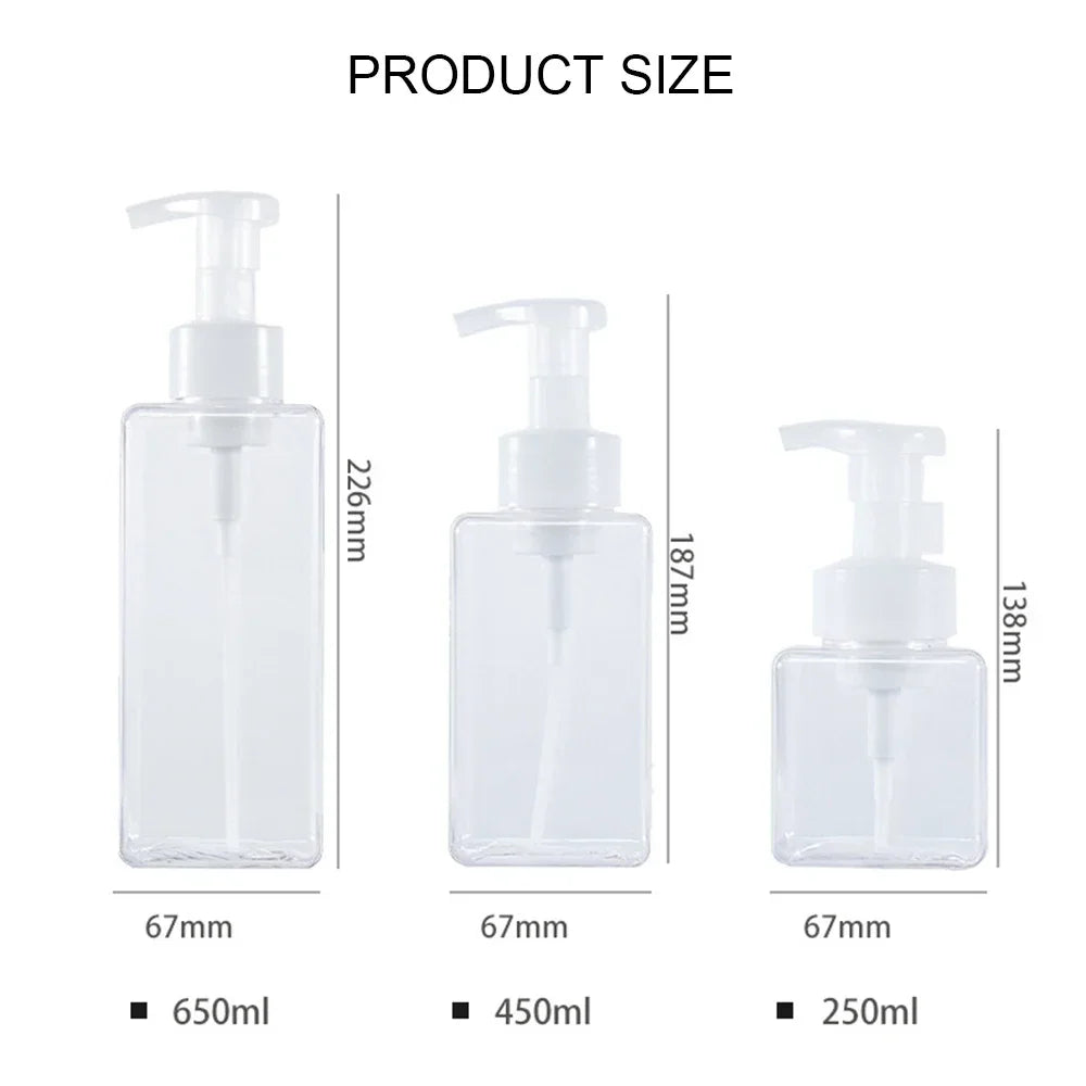Clear Foaming Soap Dispenser Pump Bottle | 100ml–400ml Foaming Soap Dispenser QXL