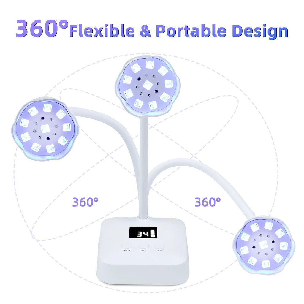 360° Wireless UV LED Nail Lamp | Portable USB Gel Dryer UV LED Nail Lamp QXL