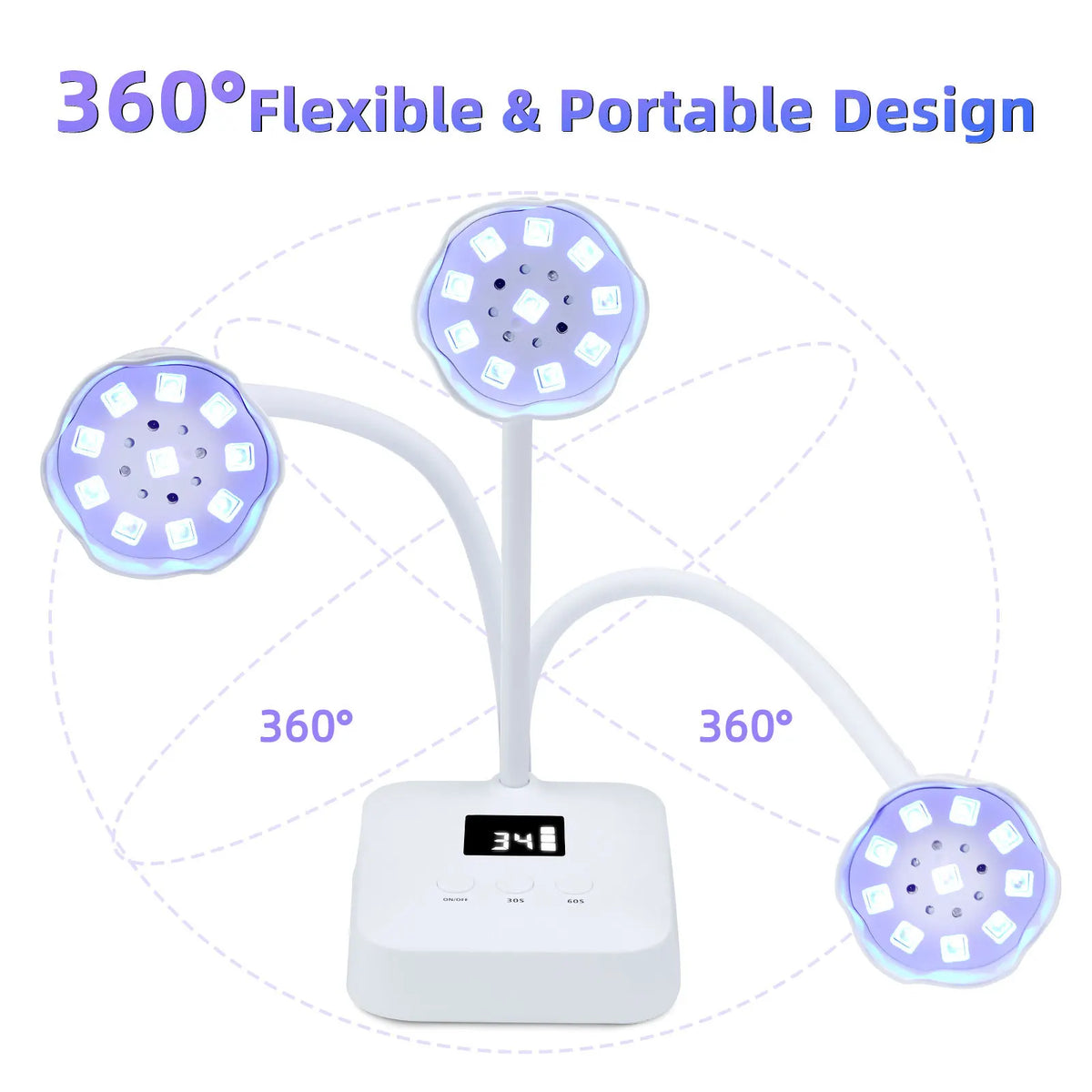 360° Wireless UV LED Nail Lamp | Portable USB Gel Dryer UV LED Nail Lamp QXL