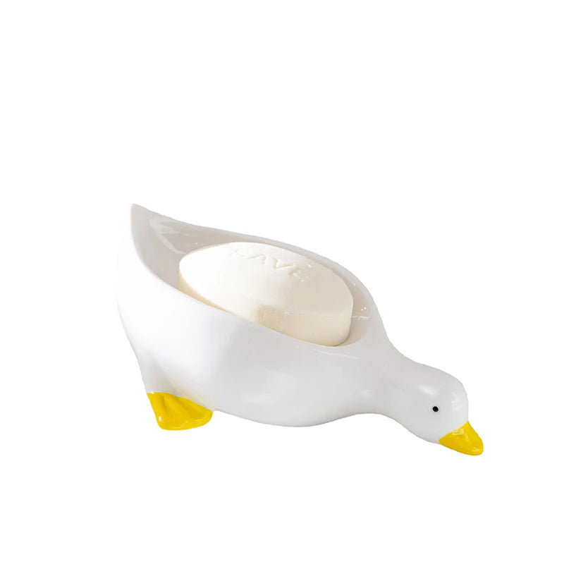Yellow Duck Soap Dish | Draining Soap Box Bathroom Accessory Soap Dish QXL