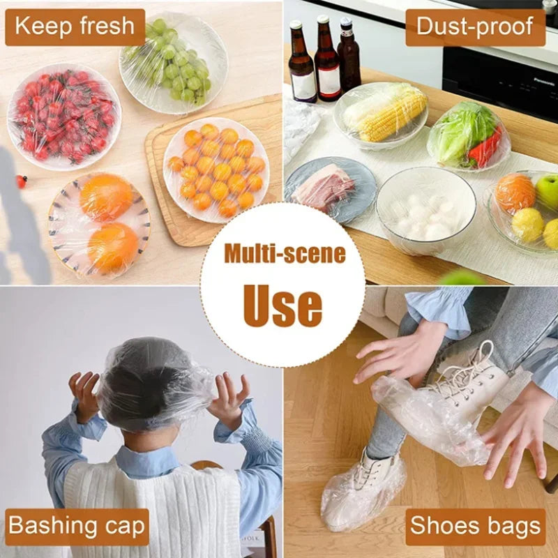100-Pack Disposable Shower Caps – Waterproof Elastic Hair Caps Disposable Shower Caps QXL