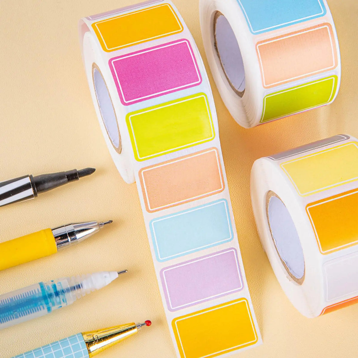 500-Pc Waterproof Color Coding Labels | Removable Sticker Roll Color Coding Labels QXL