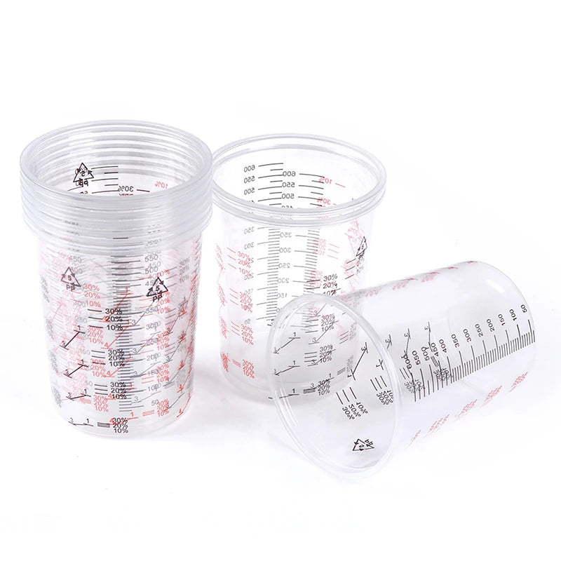10-Pack 600ml Calibrated Paint Mixing Cups | DIY Pot Tools Paint Mixing Cups QXL
