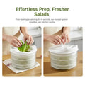 5L Manual Salad Spinner & Vegetable Dryer with Filter Basket Salad Spinner QXL Default Title