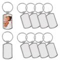 Blank Rectangular Metal Keychains | DIY Heat Transfer Key Rings DIY Metal Keychain QXL 10pcs
