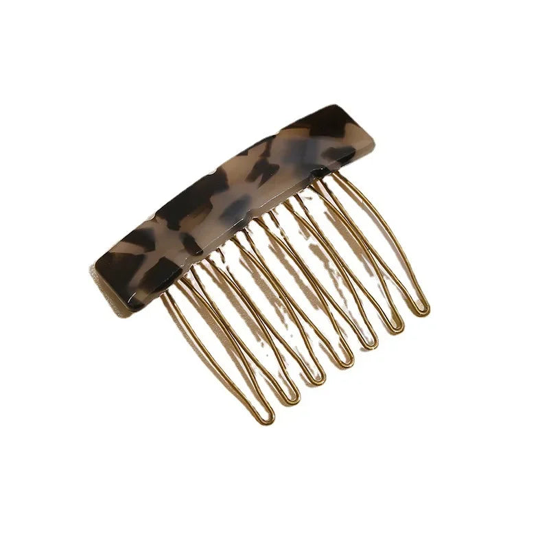 Mini Acetic Resin Hair Side Combs – 7 Teeth Strong Hold | 6cm Hair Side Combs QXL