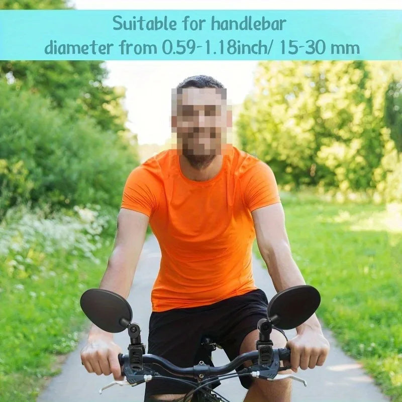 Bicycle Rear View Mirror | 360° Rotatable Oval Handlebar Mirror Bicycle Handlebar Mirror QXL