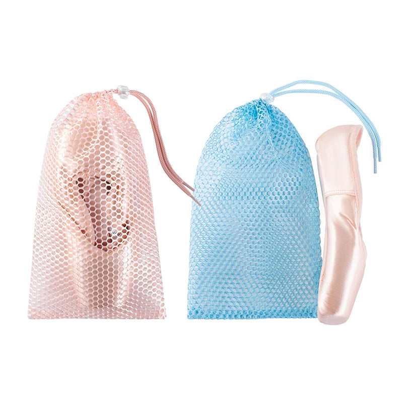 Drawstring Ballet Bag – Mesh Dance Shoe Bag for Girls Dance Drawstring Bag QXL