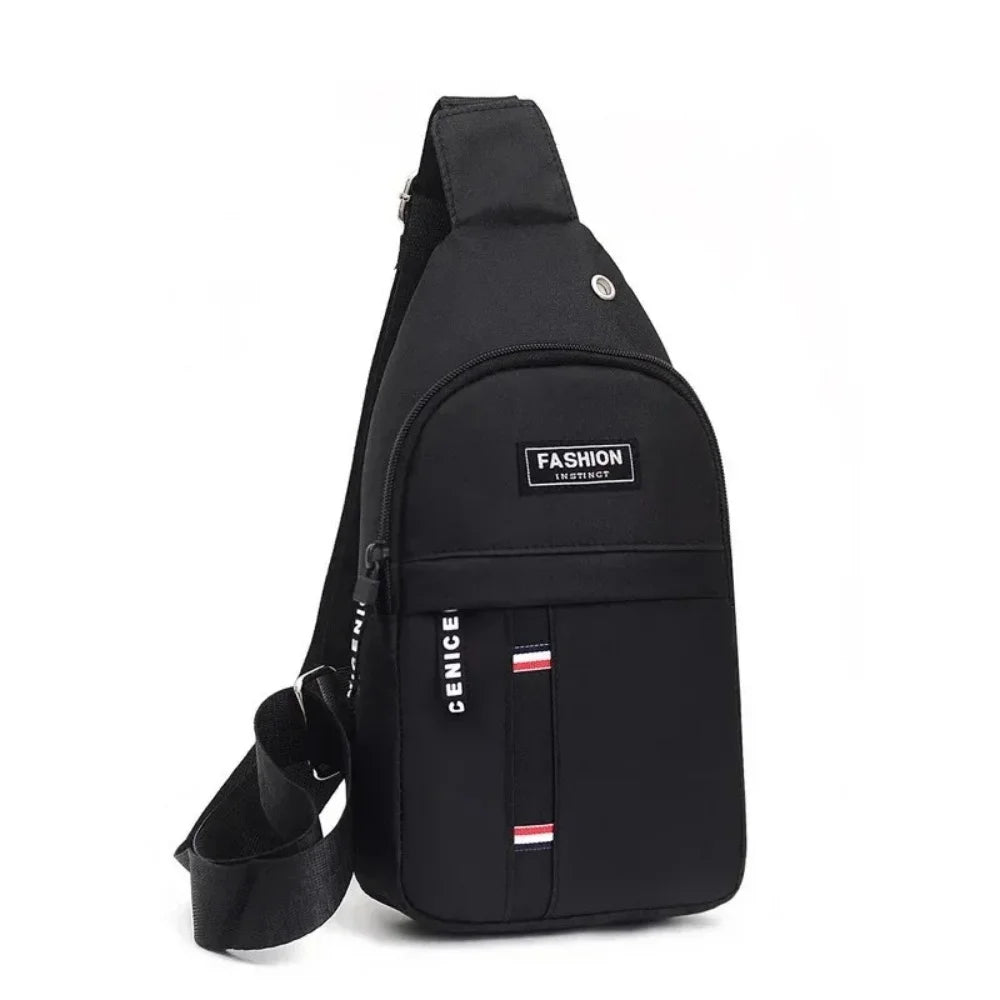 Men's Waterproof Canvas Fanny Pack | Crossbody Waist Bag Crossbody Waist Bag QXL black color
