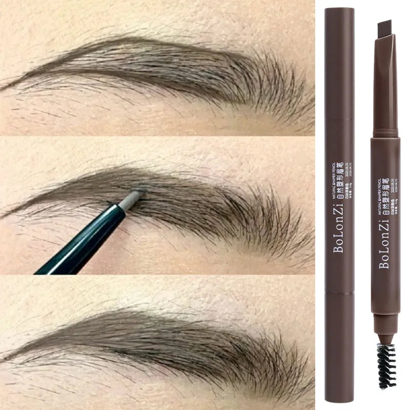 Double-Ended Triangle Eyebrow Pencil – Waterproof & Precise Eyebrow Pencil QXL