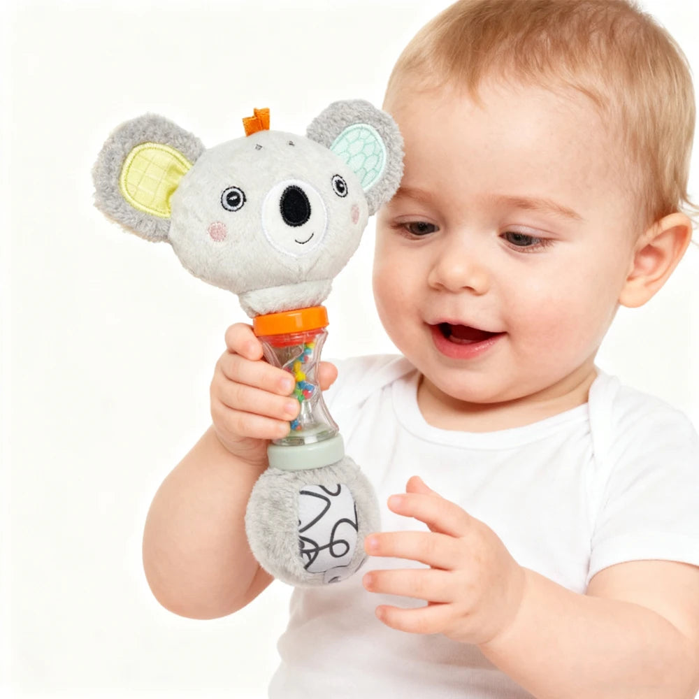 Fox & Koala Baby Hand Rattle | Grip & Motor Skills Toy Baby Hand Rattle QXL