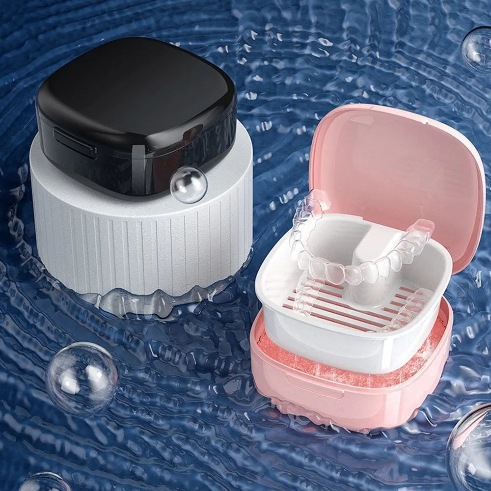 Portable Denture & Retainer Storage Case | Double-Layer Retainer Storage Case QXL