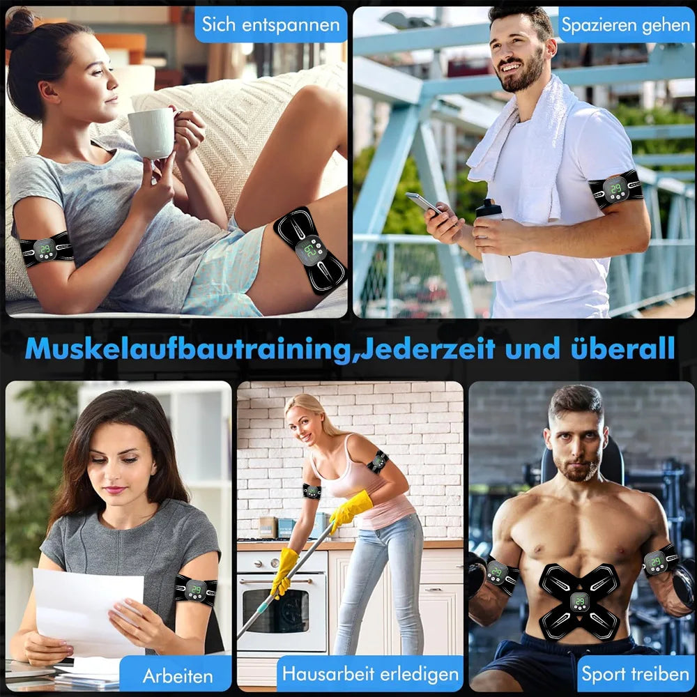 Portable EMS Abdominal Trainer | Home Muscle Toning Device EMS Muscle Trainer QXL