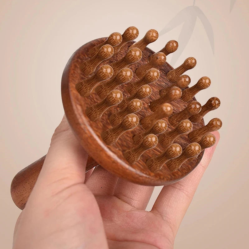 Sandalwood Gua Sha Massage Brush | Full Body Meridian Tool Gua Sha Massage Brush QXL