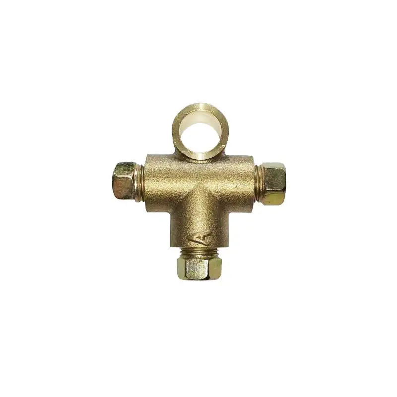 3-Way Brass Brake Tee Connector 3/16" M10 Pipe Fitting Brake Pipe Fitting QXL