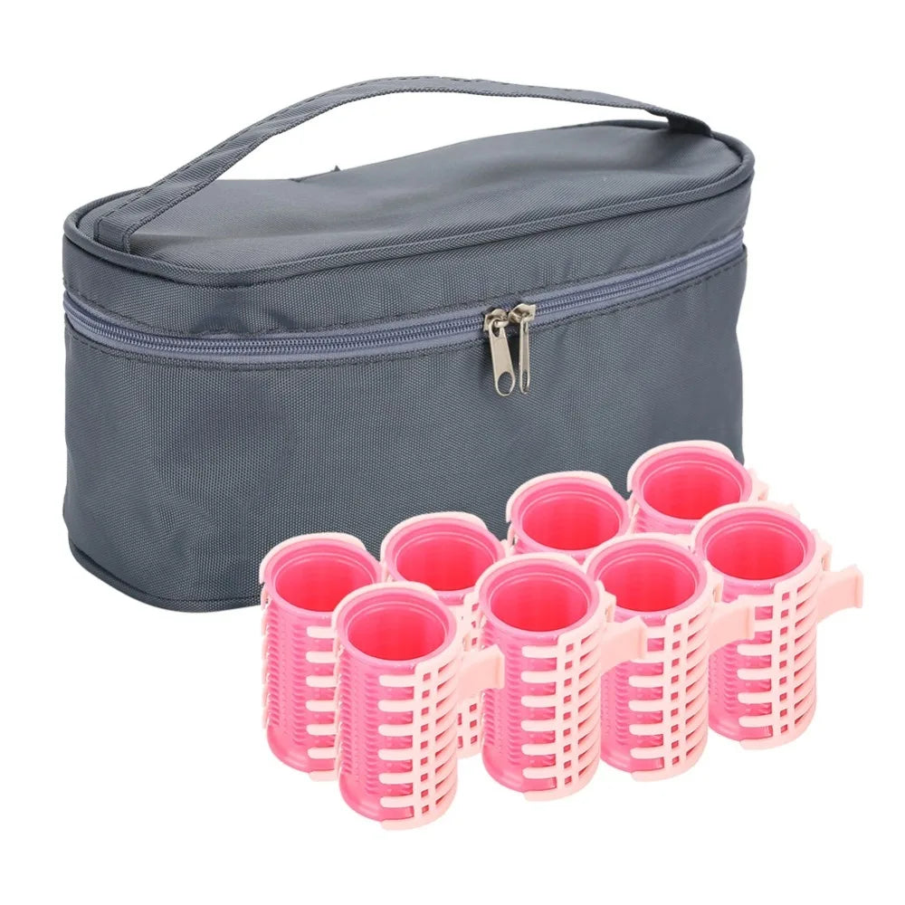 17-Pc Heat-Resistant Hair Curler Roller Set | No-Heat Styling Hair Curler Rollers QXL a