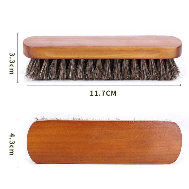 Horse Hair Cleaning Brush | Dashboard, Leather & Shoe Care Detailing Cleaning Brush QXL