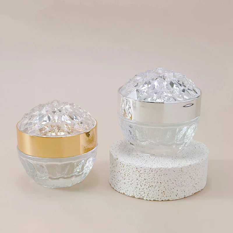 50g Diamond Lid Glass Cosmetic Jar | Cream & Lotion Cosmetic Storage Jar QXL