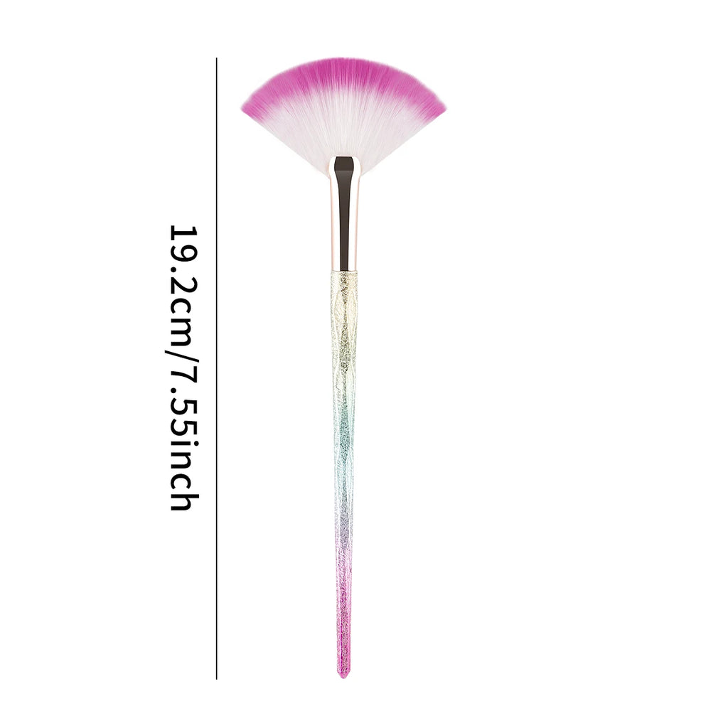 RANCAI Fan Makeup Brush – Soft Nylon Powder & Mask Brush Fan Makeup Brush QXL