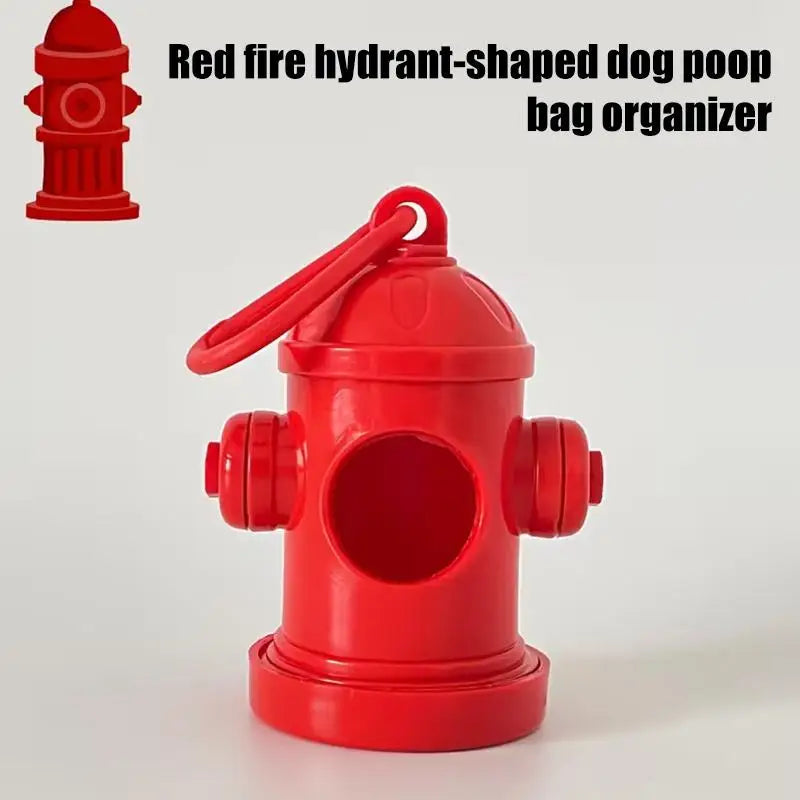 Fire Hydrant Dog Poop Bag Dispenser | Leash Clip Holder Pet Waste Bag Dispenser QXL Default Title