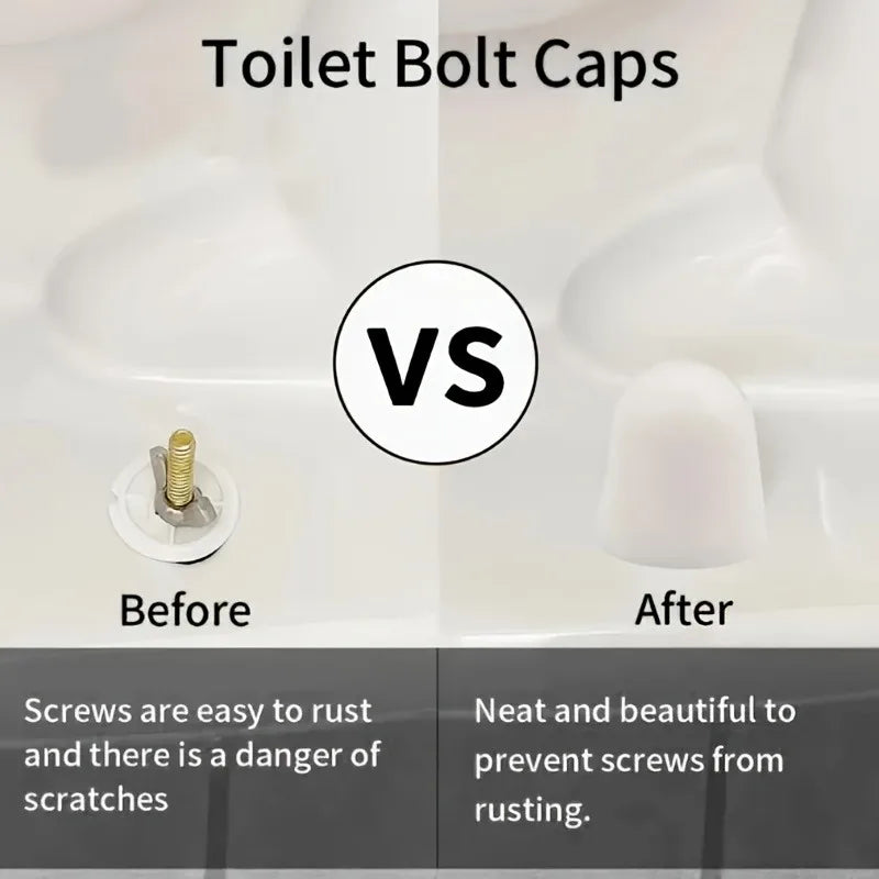 Snap-On Toilet Bolt Caps & Floor Bolt Covers with Washers Toilet Bolt Caps QXL