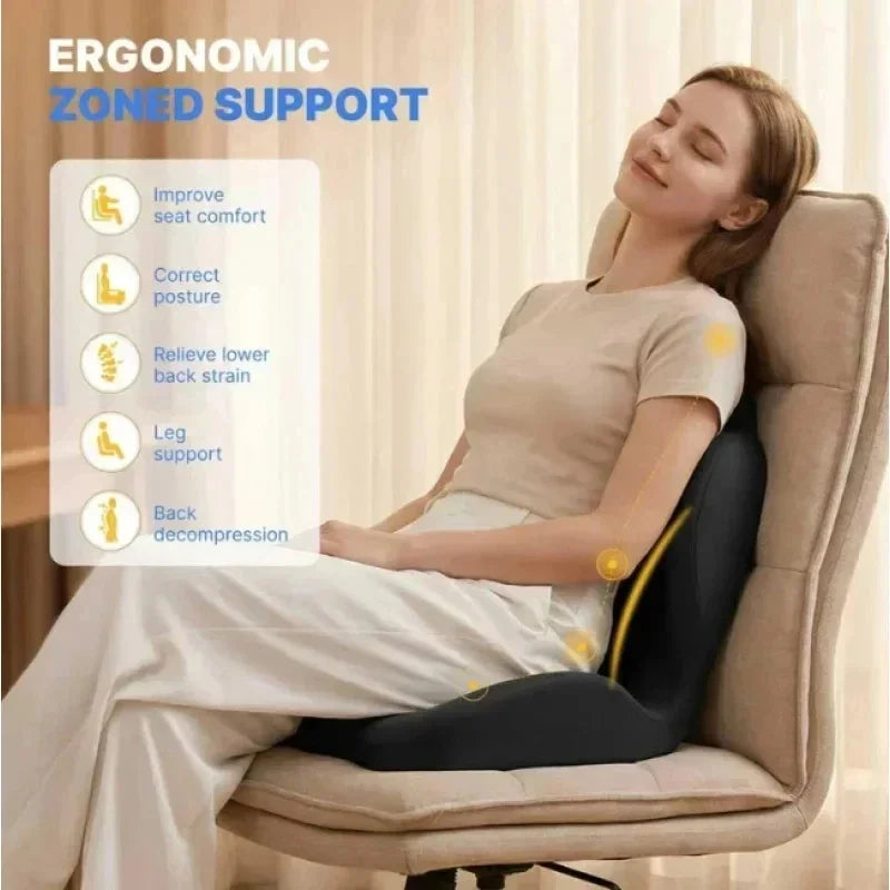 Ergonomic Coccyx Memory Foam Seat Cushion | Office & Car Memory Foam Cushion QXL