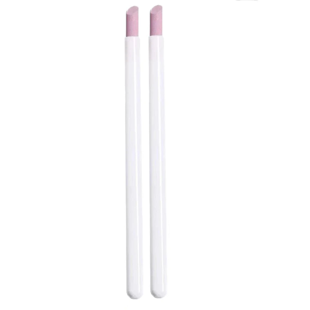 2-Pack Ceramic Nail Buffer Pens | Cuticle Remover & Polisher Nail Buffer Pen QXL white--2pcs