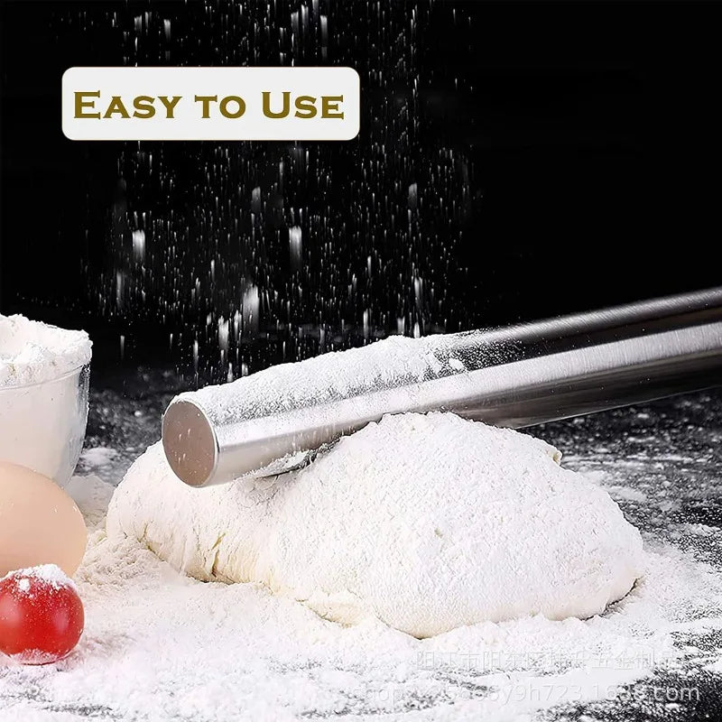 Hollow Stainless Steel Rolling Pin | Lightweight Baking Tool Baking Rolling Pin QXL
