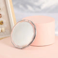 Foldable Pocket Makeup Mirror 2-Sided 10x Magnifying Compact Compact Makeup Mirror QXL WHITE