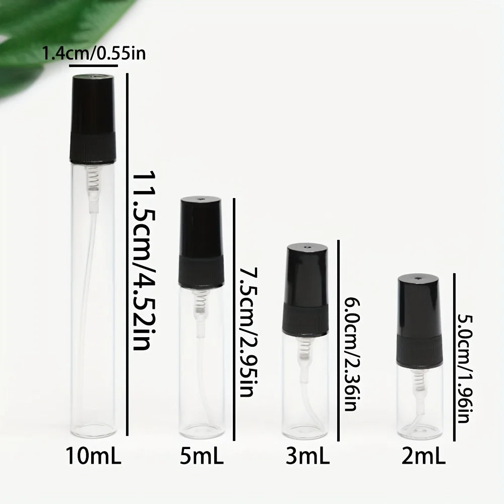 100-Pack 10ml Refillable Glass Spray Bottles with Droppers & Funnels Glass Spray Bottle Set QXL
