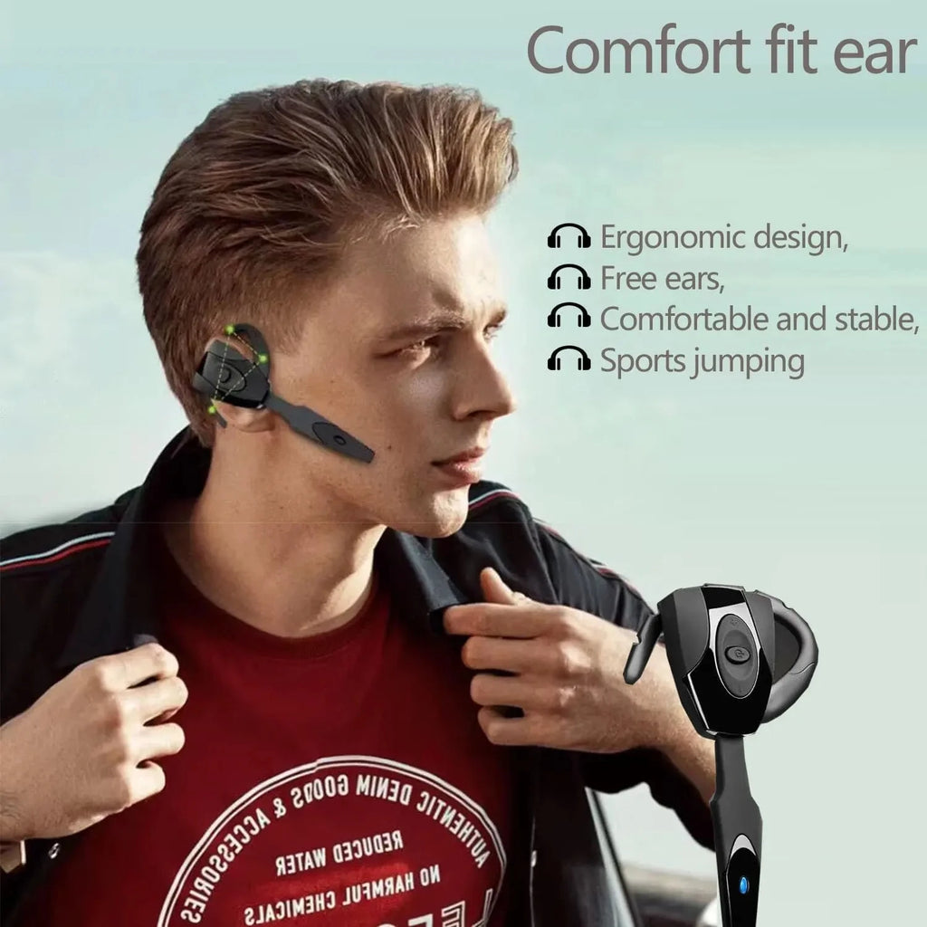 YITHOR Bluetooth Ear Hook Headset with Mic | USB Rechargeable Bluetooth Headset QXL