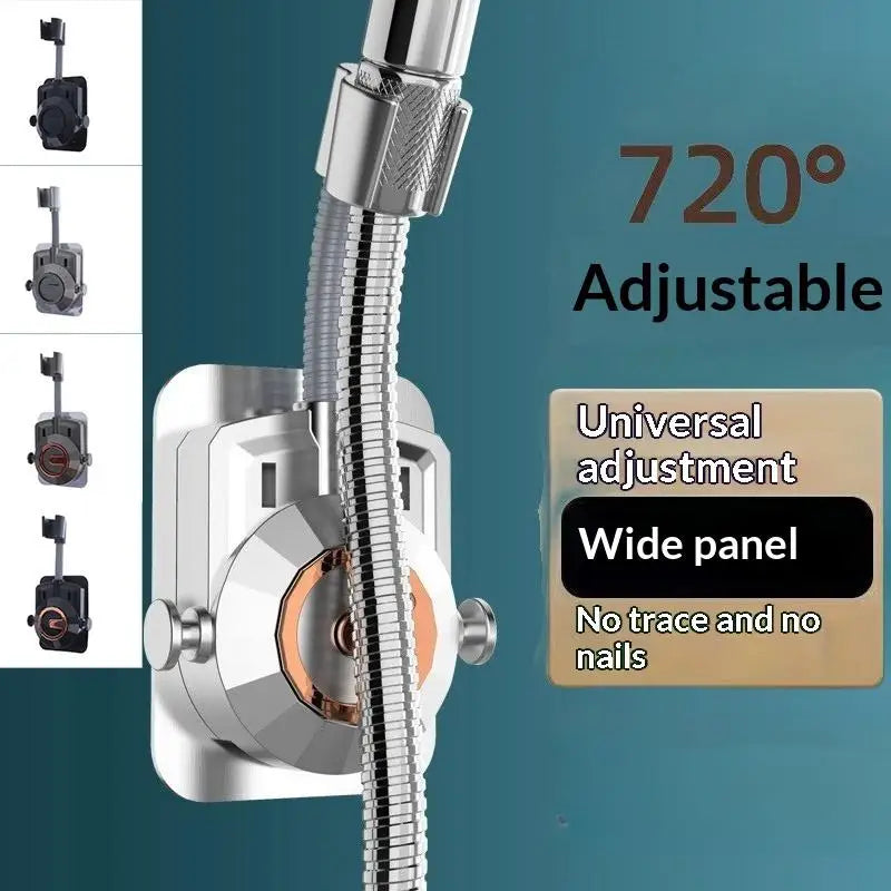 No-Drill Shower Head Holder | Universal Wall Mount Bracket Shower Head Holder QXL