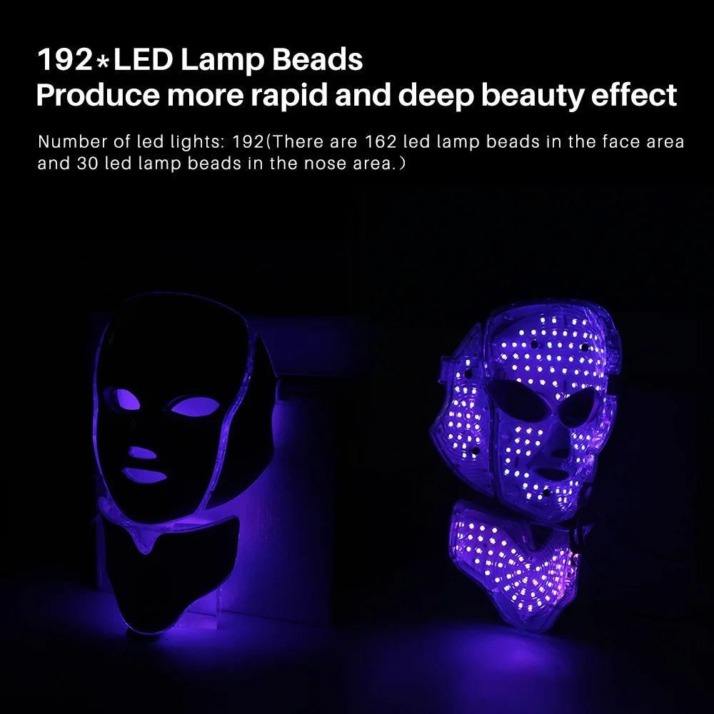 7-Color LED Photon Therapy Face Mask | Skin Rejuvenation LED Therapy Face Mask QXL