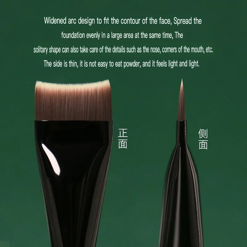 M69 Curved Knife Foundation Brush | Flat Tip Makeup Tool Foundation Makeup Brush QXL