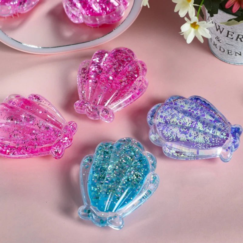 Mermaid Shell Anti-Static Hair Brush | Mini Travel Comb Travel Hair Brush QXL