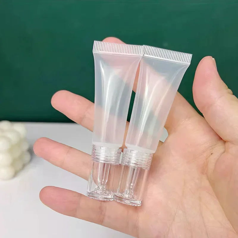 2-Pack Refillable Cosmetic Soft Tubes 10/15ml with Dropper Refillable Cosmetic Tubes QXL