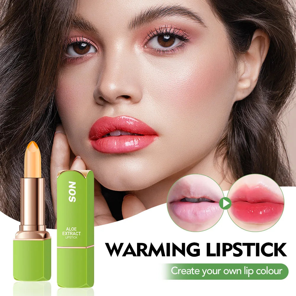 Aloe Vera Color-Changing Lipstick | Hydrating Moisturizing Color-Changing Lipstick QXL