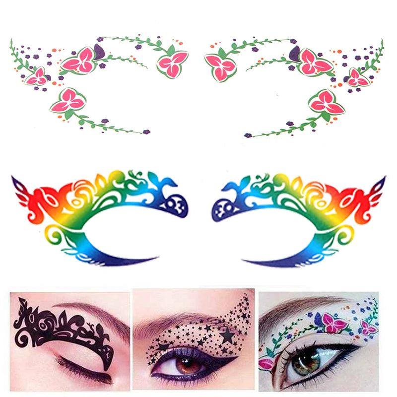 Halloween Eye Temporary Tattoo Face Sticker | Party Makeup Temporary Face Tattoo QXL