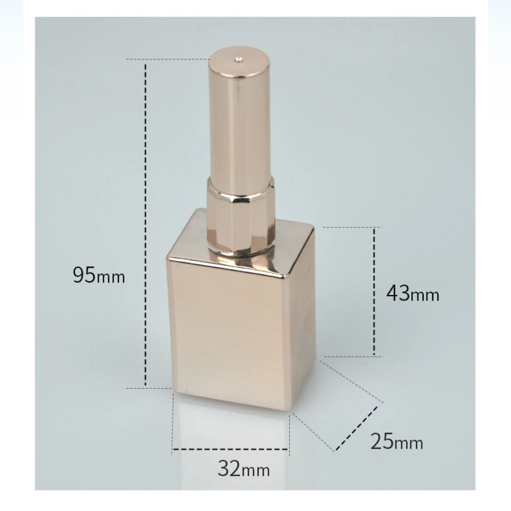 15ml Empty Glass Nail Polish Bottles | Gold Electroplated Nail Polish Bottle QXL