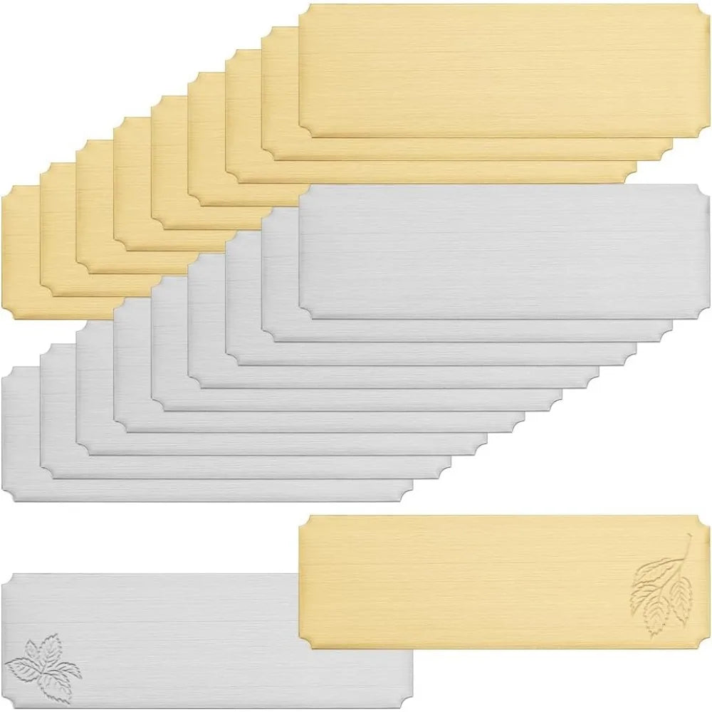 30-Pack Blank Laser Engravable Name Plates | Stainless Steel Laser Engraving Blanks QXL AECH04-13276