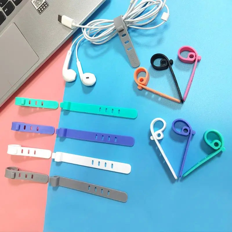20-Pack Silicone Cable Management Straps | Cord Organizer Cable Management Straps QXL