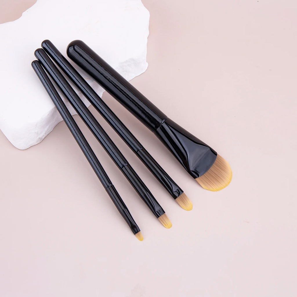 Ultra Thin Flat Round Tongue Foundation & Concealer Brush Foundation Makeup Brush QXL FHM--4-PC