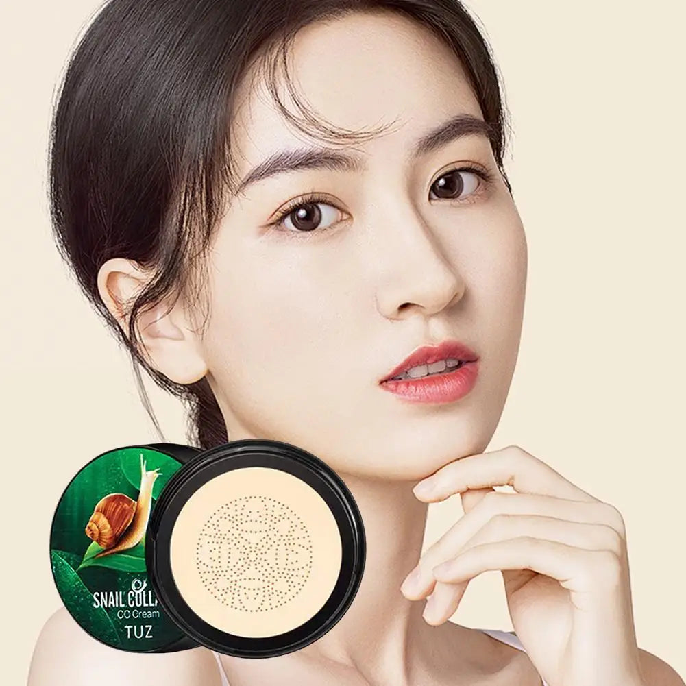 Snail Collagen CC Cream Mushroom Cushion Foundation & Concealer Cushion CC Cream QXL